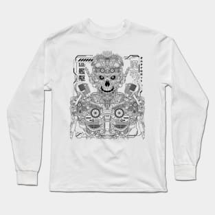 Cyber hipster Robot Long Sleeve T-Shirt